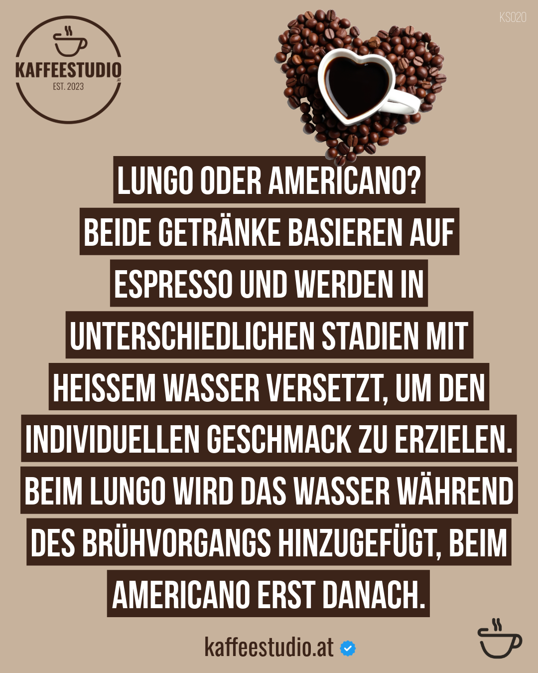 KAFFEEWISSEN LUNGO VS AMERICANO - LUNGO ODER AMERICANO?
BEIDE GETRÄNKE BASIEREN AUF ESPRESSO UND WERDEN IN UNTERSCHIEDLICHEN STADIEN MIT HEISSEM WASSER VERSETZT, UM DEN INDIVIDUELLEN GESCHMACK ZU ERZIELEN.
BEIM LUNGO WIRD DAS WASSER WÄHREND DES BRÜHVORGANGS HINZUGEFÜGT, BEIM AMERICANO ERST DANACH.