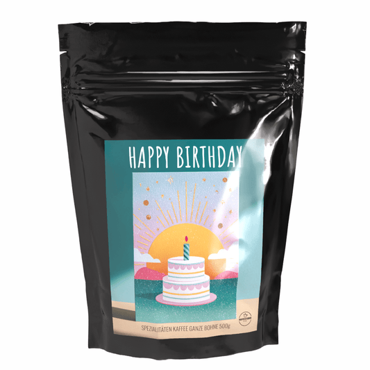 Geschenk Kaffee 'HAPPY BIRTHDAY Motiv 3' - Premium Kaffeebohnen - Kaffeestudio Shop