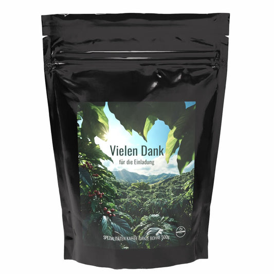 Geschenk Kaffee 'Vielen Dank für die Einladung' - Spezialitäten Kaffee - Kaffeestudio Shop