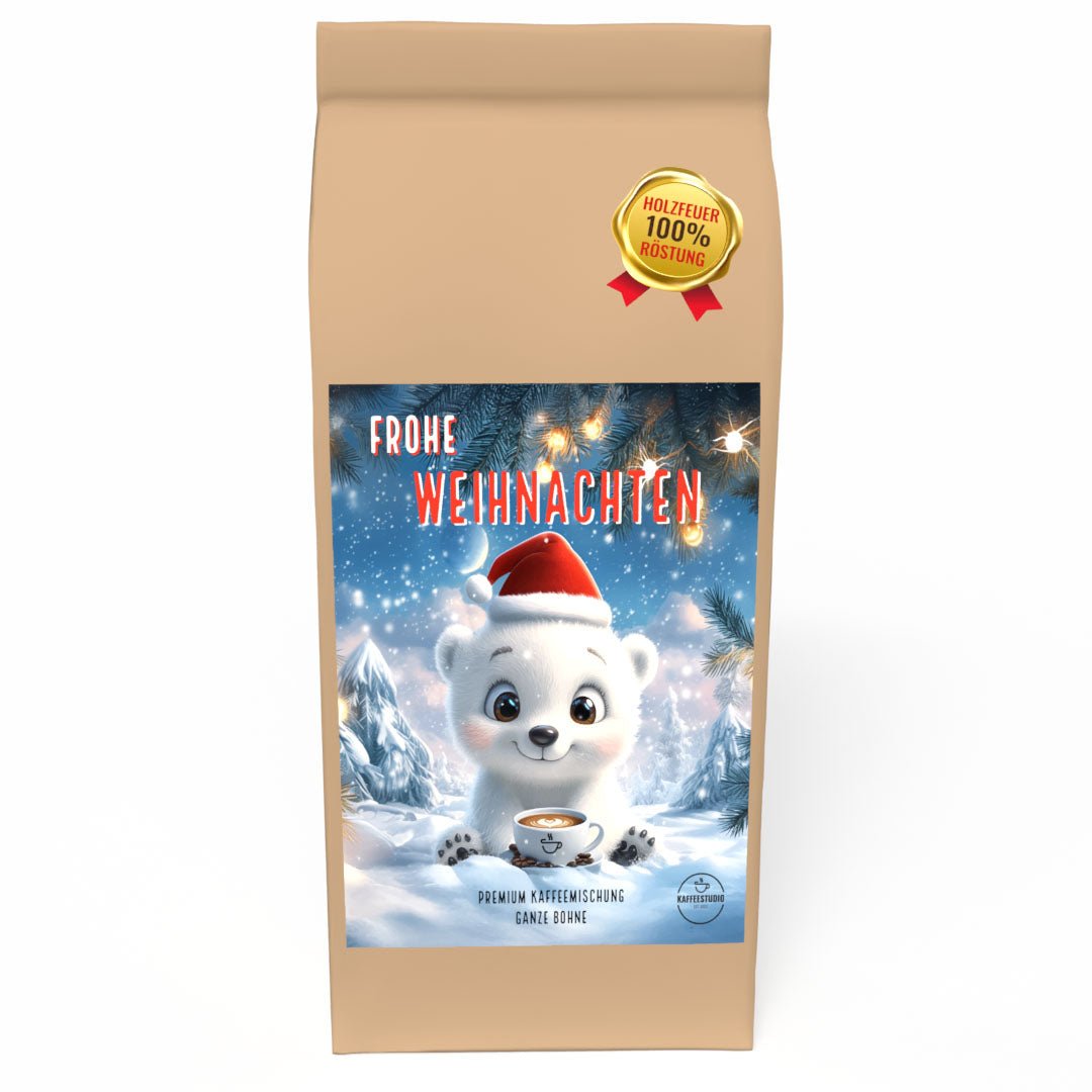 Geschenk Kaffee Weihnachten 'X - MAS BÄR' - Premium Kaffeebohnen - Kaffeestudio Shop