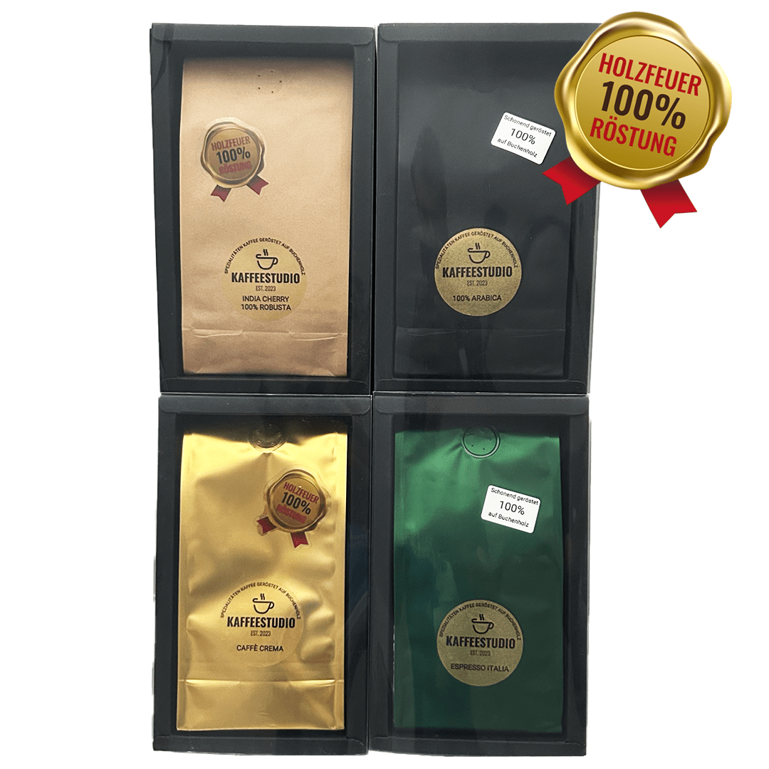 Probierpaket 'Kaffeestudio Bestseller' 4x 250g Geschenkbox - Kaffeestudio Shop